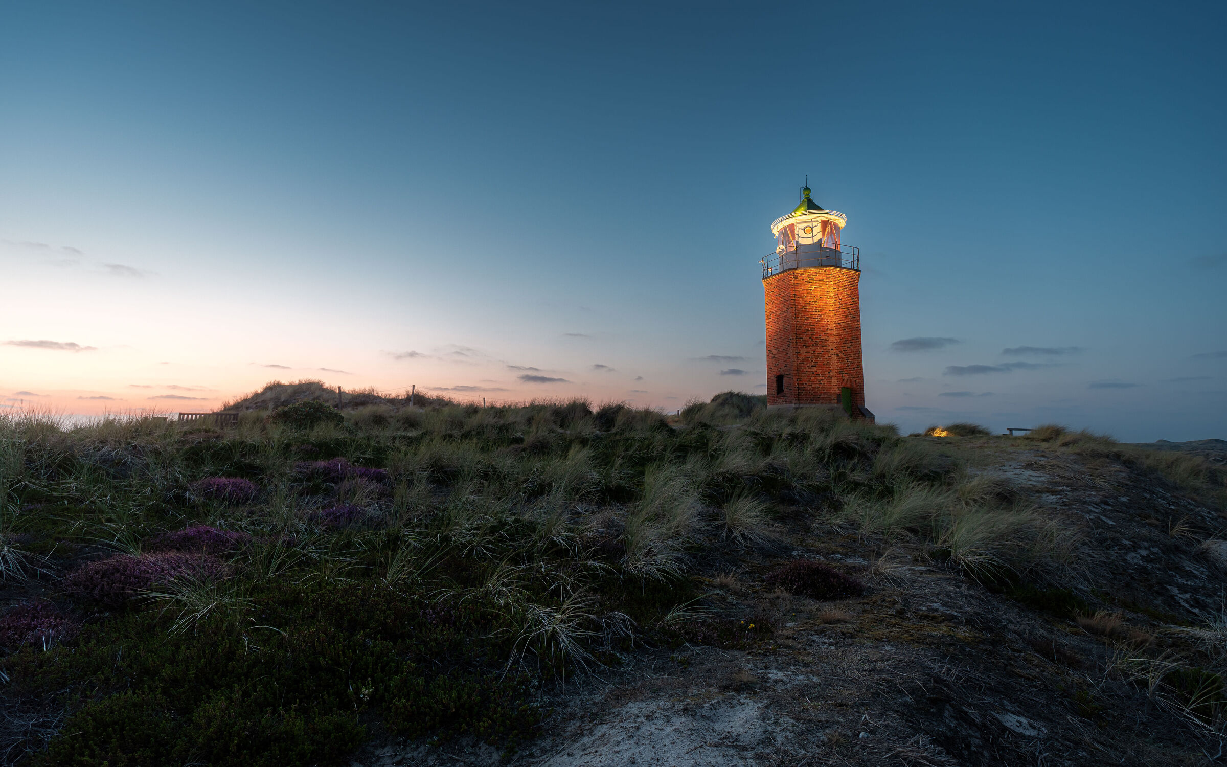 Bild mit Natur, Landschaft, Sylt, Norddeutschland, Blaue Stunde, Leuchtturm, Schleswig Holstein