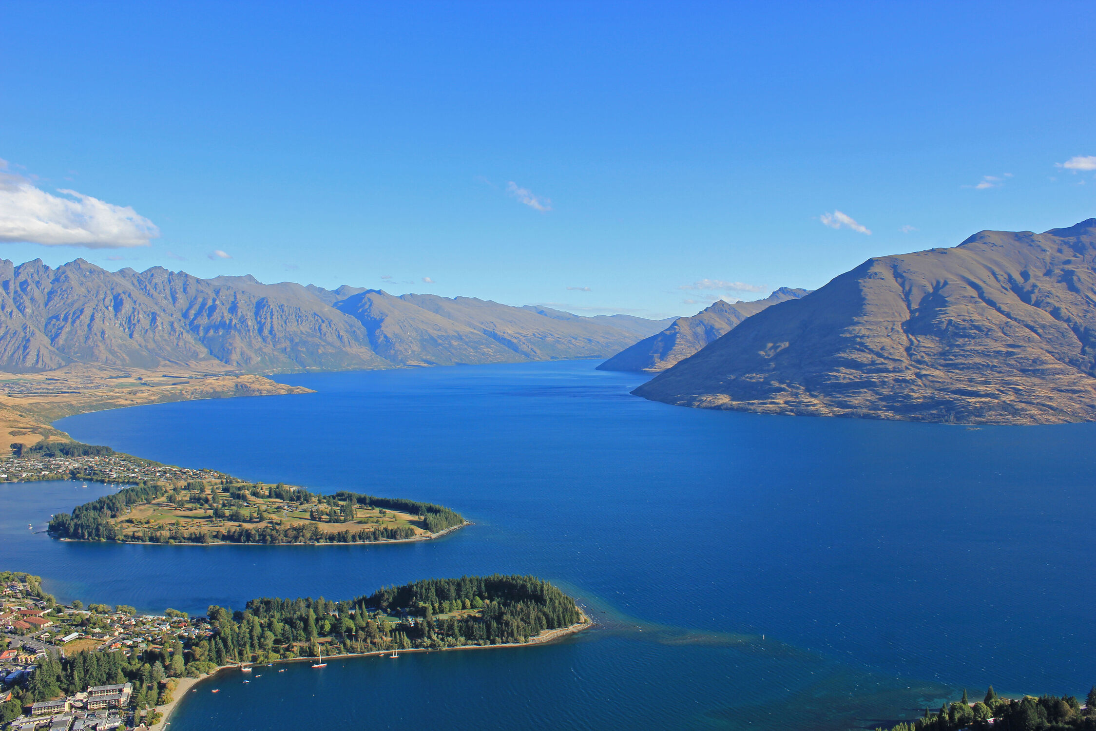 Bild mit View, Freedom, New Zealand, expressive, impressive, South Island, lake wakatipu, ben lomond, queenstown, otago