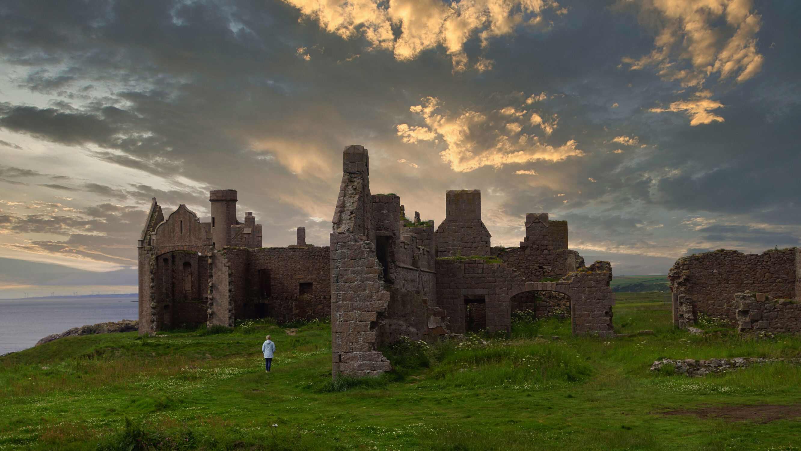 Bild mit Sonnenuntergang, Architektur, Gebäude, Vereinigtes Königreich, Sehenswürdigkeit, Sehenswürdigkeit, Küste, Schottland, Historisch, ruine