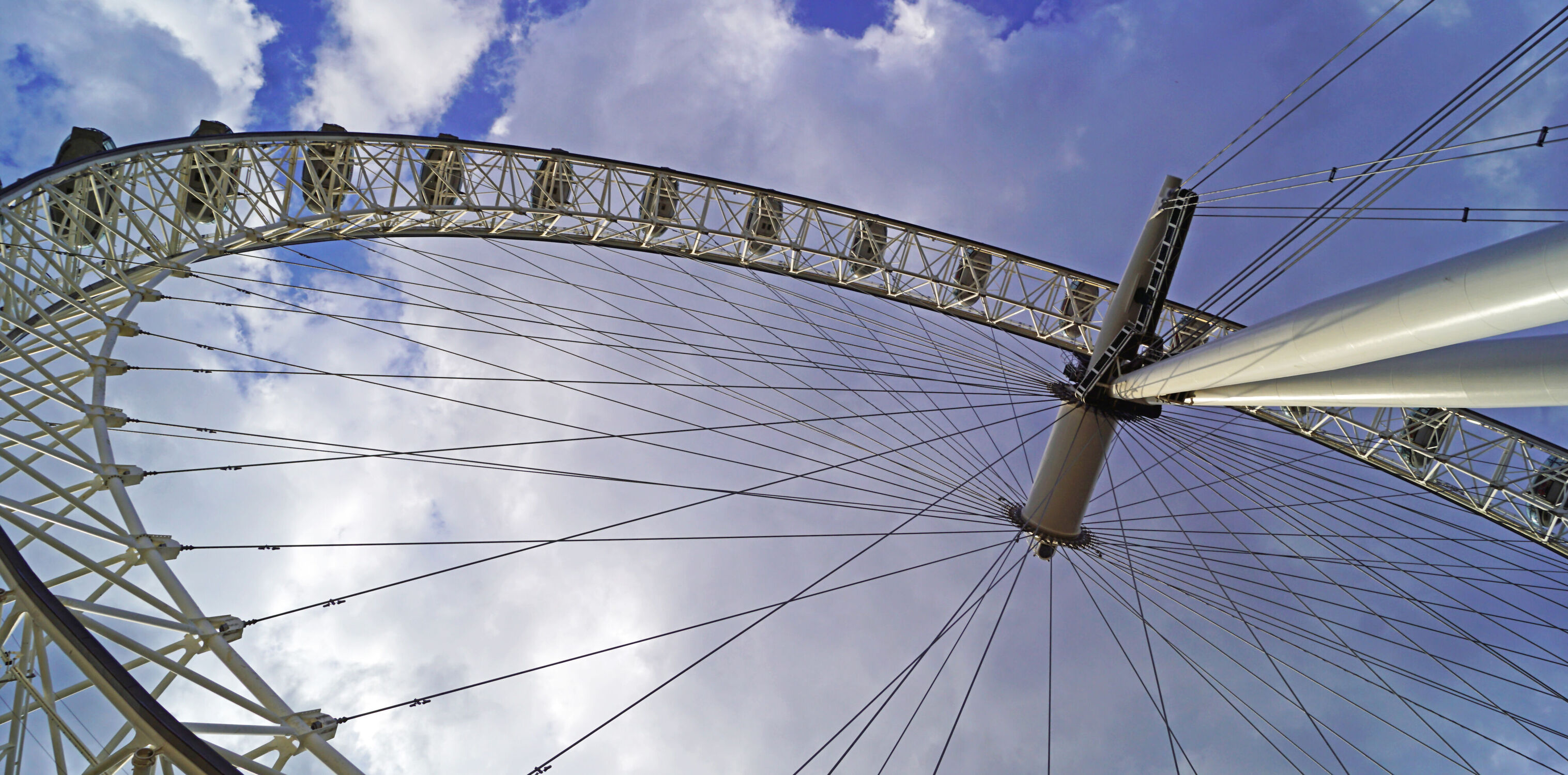 Bild mit Himmel, England, London, Stadt, großbritannien, Riesenrad, London Eye, UK