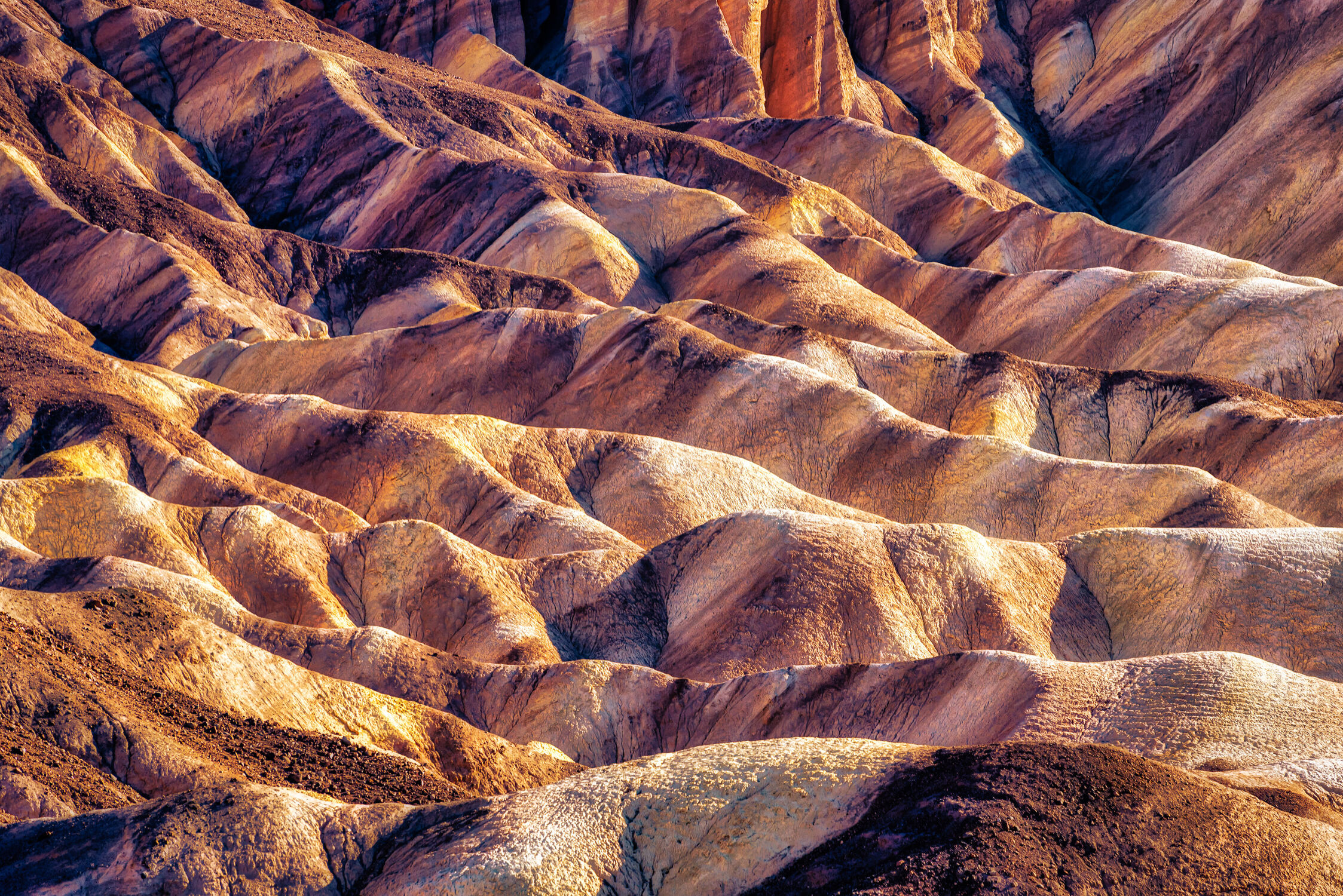 Bild mit Natur, Berge und Hügel, Landschaft, Wüste, USA, Death Valley, Kalifornien, Erosion, zabriskie point