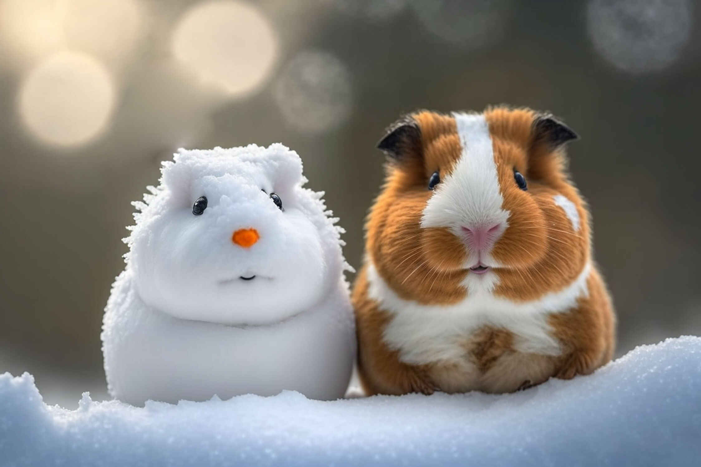 Bild mit Jahreszeiten, Winter, Schnee, Frost, lustig, Kalt, Schneetreiben, meerschweinchen, Dezember, kalender