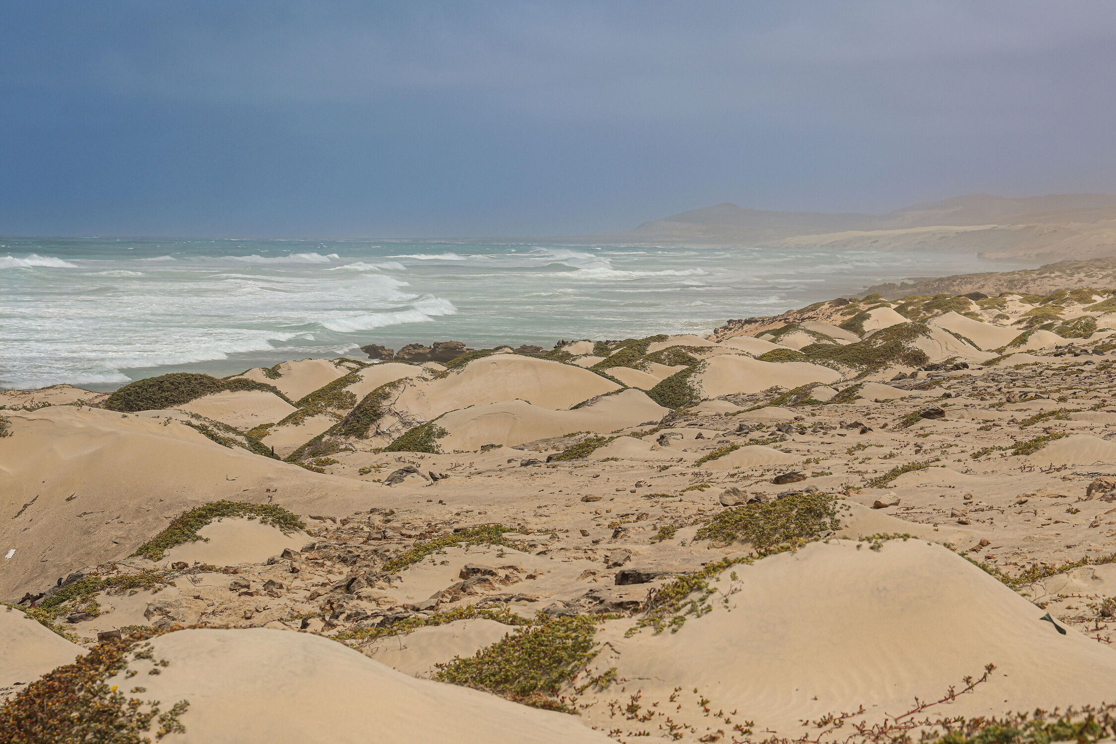 Bild mit Landschaften, Wellen, Sand, Sommer, Meer, Africa, Cap Verden, Wüste, Sommerstrand