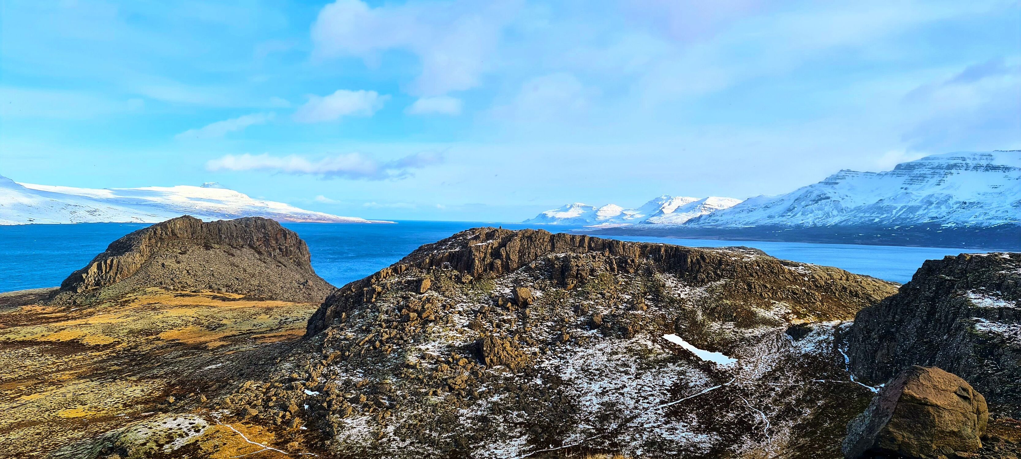 Bild mit Natur, Landschaften, Berge und Hügel, Fjorde, island, schneebedeckt