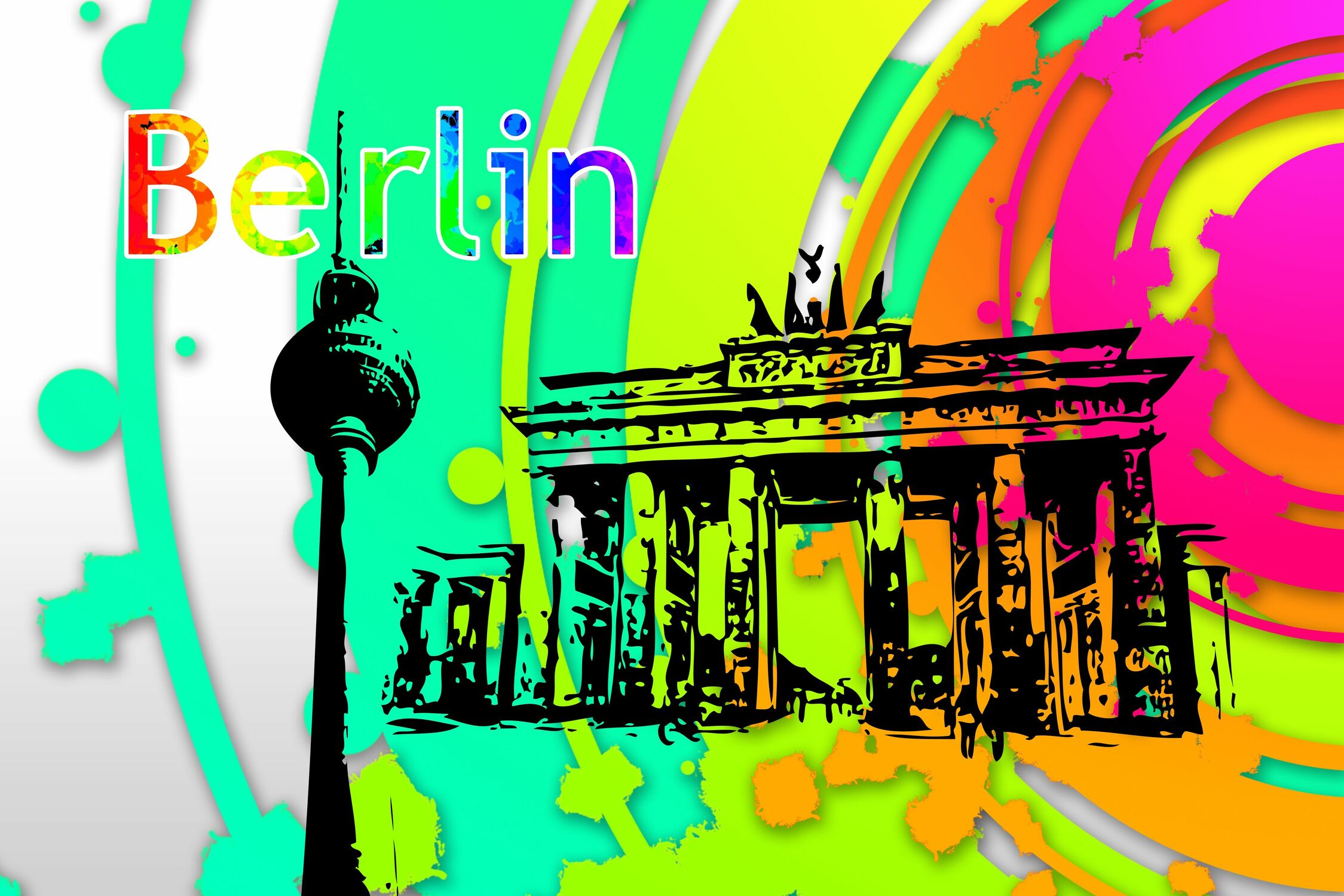 Bild mit Berlin Pop-Art