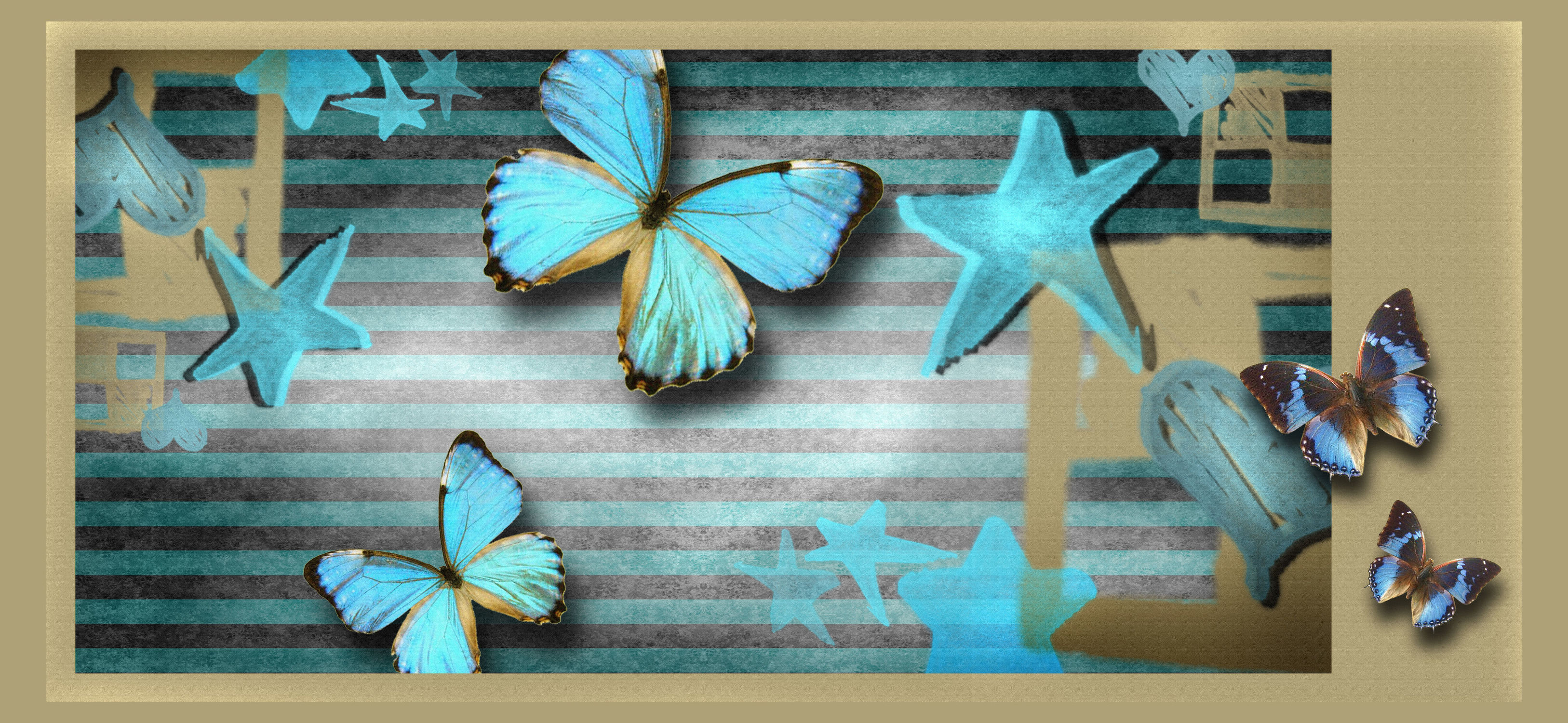 Bild mit Schmetterlinge