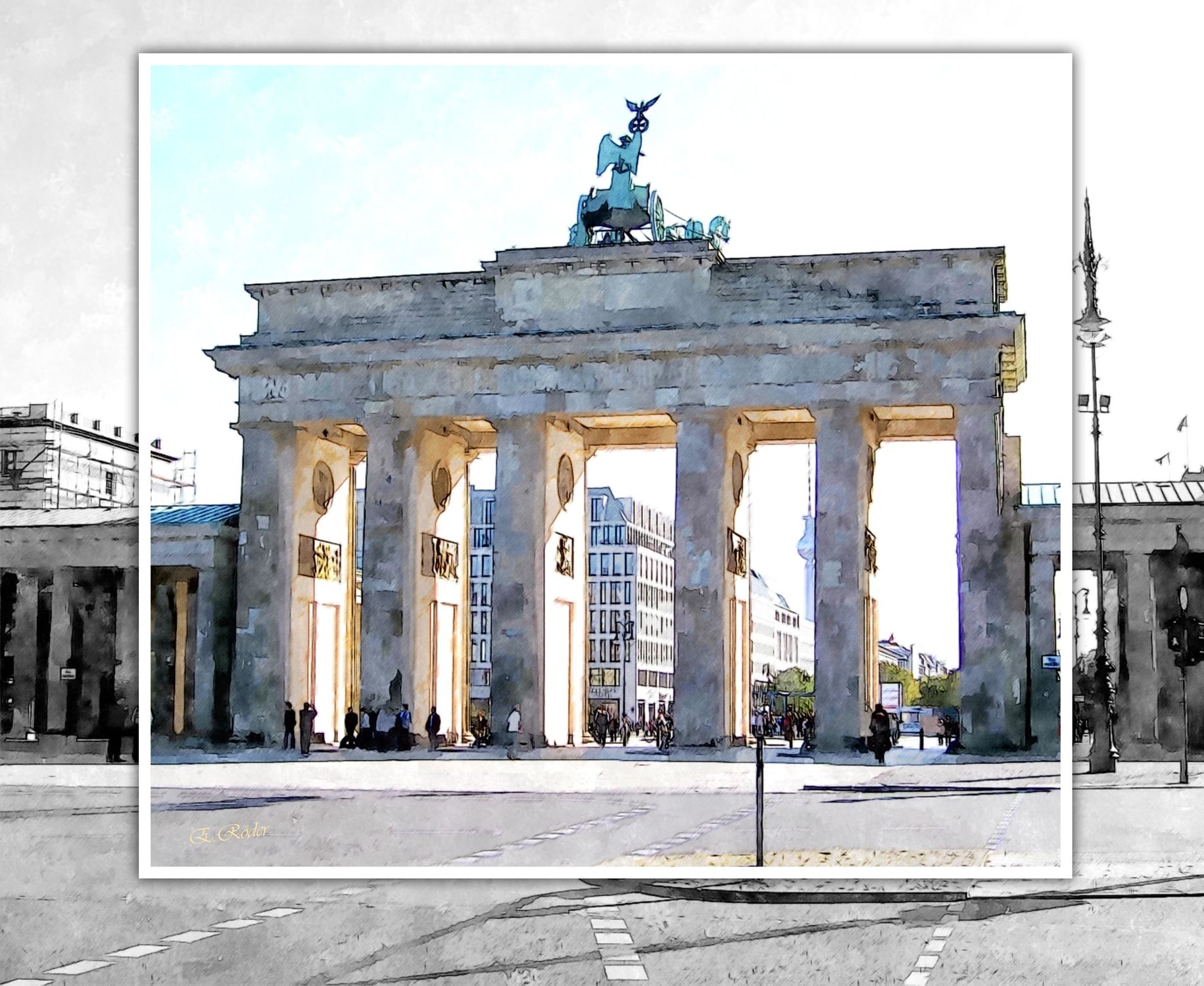 Bild mit Wahrzeichen, Berlin, BERLINFEELING, Brandenburger Tor, Pariser Platz
