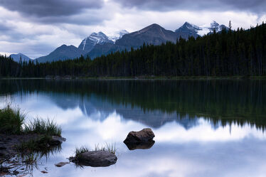 Bild mit Natur, Landschaften, Seen, Reisen, Naturlandschaften, Morgenstimmung, Nordamerika, Banff National Park, Rocky Mountains, Kanada