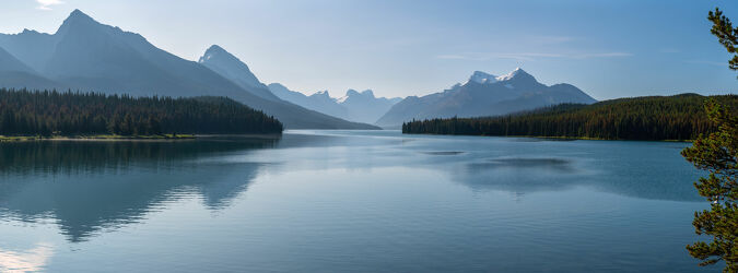 Bild mit Natur, Landschaften, Nationalparks, Panorama, Morgenstimmung, Nordamerika, Alberta, Rocky Mountains, Kanada, Jasper National Park