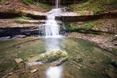 Bild mit Wasser, Wasserfälle, Natursteinwand, Natursteinwand, Landschaften & Natur