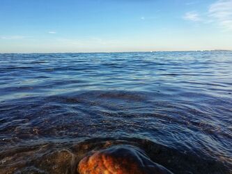 Tiefes Meerblau an der Ostseespitze