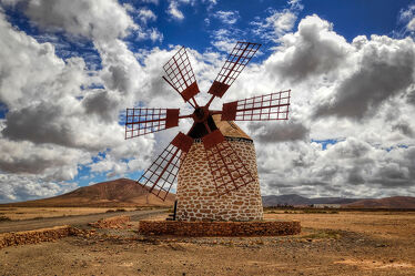 Bild mit Windmühle, spanien, Fuerteventura, Kanaren, Kanarischen Inseln