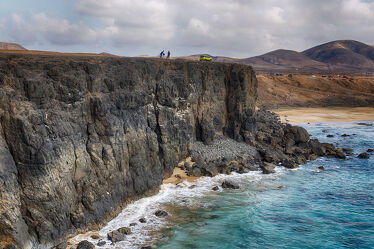Bild mit Strand, spanien, Felsenküste, Fuerteventura, Kanaren, Kanarischen Inseln