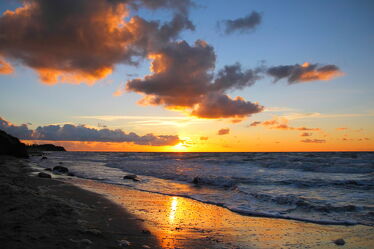 Bild mit Natur, Sonnenuntergang, Urlaub, Sonnenaufgang, Strand, Ostsee, Küste, Erholung, Rügen, Abends