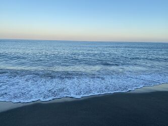 Bild mit Wasser, Himmel, Wellen, Sand, Sommer, Strand, Meer, Abendstimmung