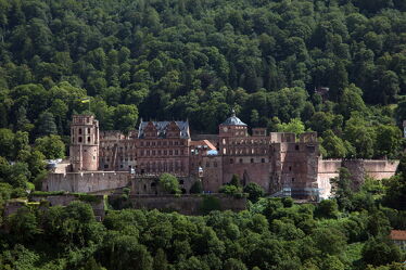 Bild mit Schloss, Burg, Historische Gebäude, berg, Historisch, Neckar