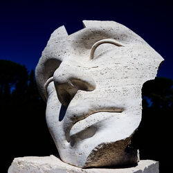 Bild mit Kunst, Kopf, quadrat, Skulptur, Sizilien, Römer, Villa Romana del Casale