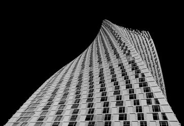 Bild mit Architektur, Skylines & Hochhäuser, schwarz & weiss, Dubai