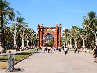 Bild mit Palmen, Städte, Sommer, spanien, Costa del Sol, Barcelona