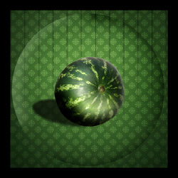 Grüne Abstraktion mit Wassermelone