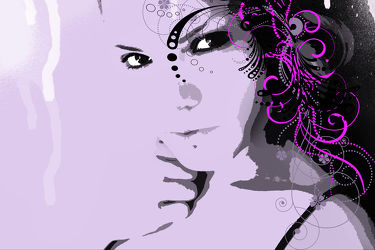 Portrait Pop Art violett