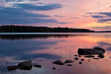 Abend am See Lentua, Finnland 2