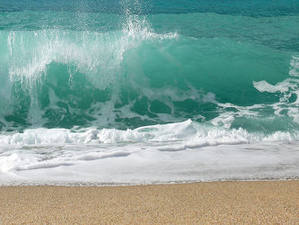 Bild mit Meere, Wellen, Sonne, Strand, Sandstrand, Meer, Am Meer, Welle, Gischt