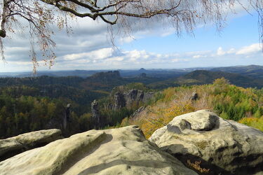 Bild mit Natur, Berge, Herbst, Landschaft, Elbsandsteingebirge, Wandern, elbsandstein