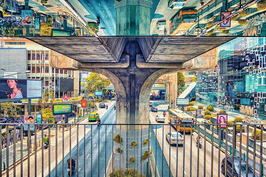 Bild mit Kunstwerk, Spiegelung, Raum Reflektion, asien, südostasien, Poster, Thailand, Bangkok
