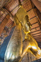 Bild mit Buddha, südostasien, Tempelanlagen, Religion, BUDDHASTATUE, goldene Stimmung, Thailand, Bangkok, wat pho