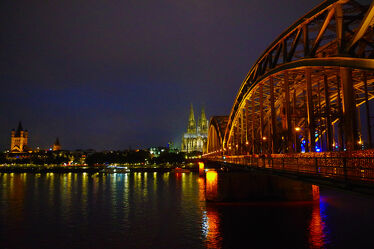 Bild mit Brücke, Köln, Rhein, kölner dom