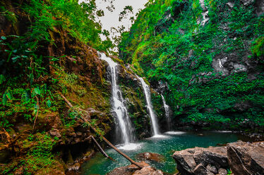 Bild mit Wasserfälle, Reisen, Urwald, Fernreisen, Maui, Tropen, Hawaii