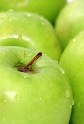 Bild mit Früchte, Lebensmittel, Essen, Blumen, Frucht, grüner Apfel, grüne Äpfel, Küchenbild, Apfel, Apfel, KITCHEN, Küche